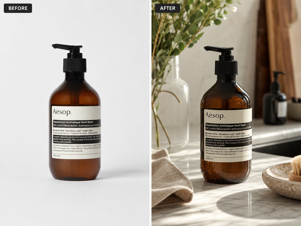 E-Commerce: Plain Wall to Lifestyle Setting