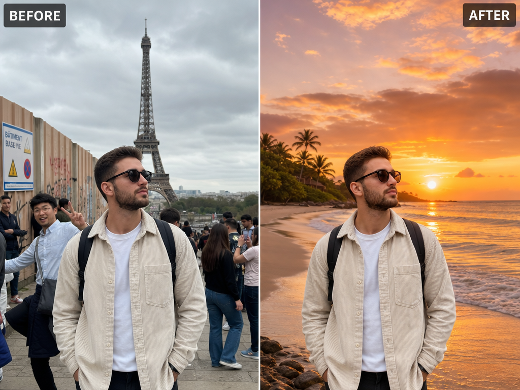 Travel Photos: Swap Out Unwanted Backgrounds