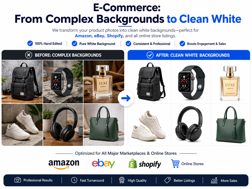 E-Commerce: From Complex Backgrounds to Clean White