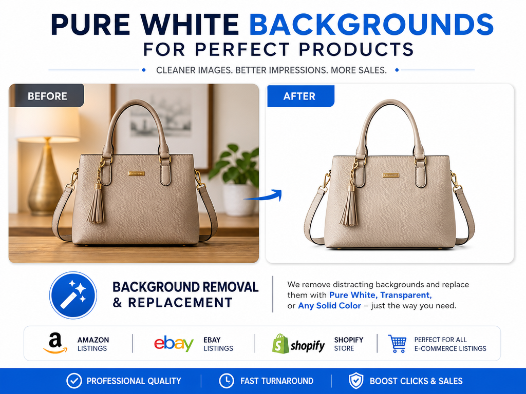 E-Commerce: Pure White Backgrounds for Products